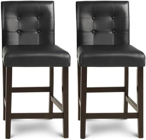 Set 2 Taburetes Tapizadas Negras, Sin Empaque, 22222200121000, 15