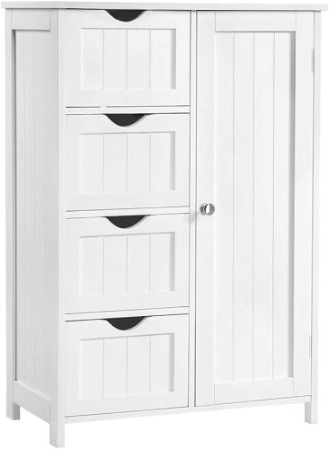 Mueble de Baño Blanco Con 4 Cajones y Puerta, Sin Empaque, 22222200108958, 15
