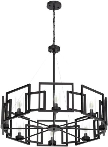 Lámpara de Techo 8 luces 36 pulgadas Negro, Empaque Dañado, 22222200105916, 2.2