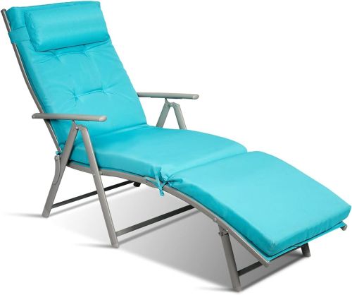 Tumbona Plegable Para Exteriores Turquesa, Sin Empaque, 22222200121545, 15