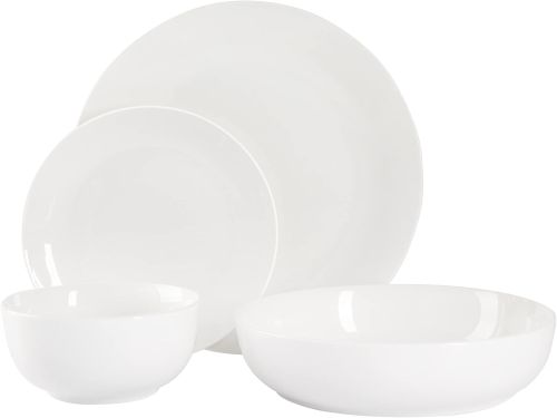 Juego de Vajilla de Porcelana Gibson Home Gracious Dining 14pc, Caja de Empaque Dañada, 2.2, 22222200106639