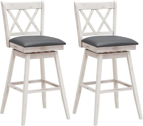 Set 2 Taburetes de Bar Giratorios Costway, Sin Empaque, 22222200121079, 15