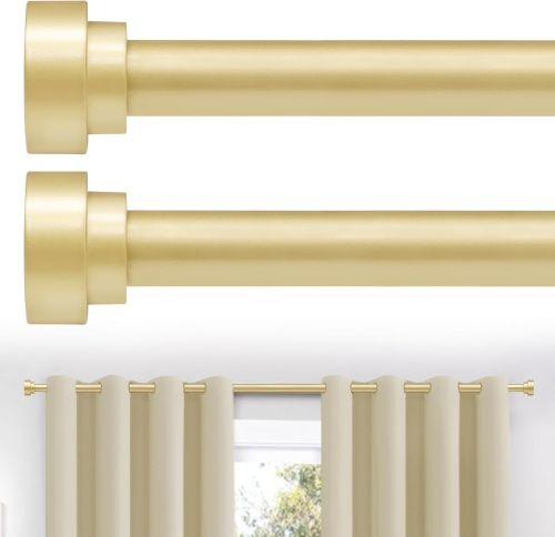 Set 2 Cortineros Dorados de 48 a 84 Pulgadas, Caja Dañada, 22222200099201, 15