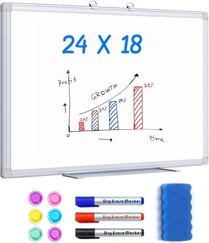 Pizarra blanca magnética de 24 x 18 pulgadas, Caja dañada, 14, 99999900194233