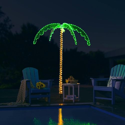 Palmera Artificial Iluminada 7 FT, Sin Empaque, ENVÍO LIMITADO POR FRAGILIDAD, 22222200114209, 15