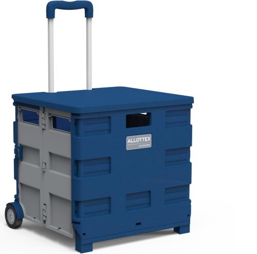 Carro Utilitario Plegable Con Ruedas Allottex Azul, Empaque Dañado, 22222200110195, 15