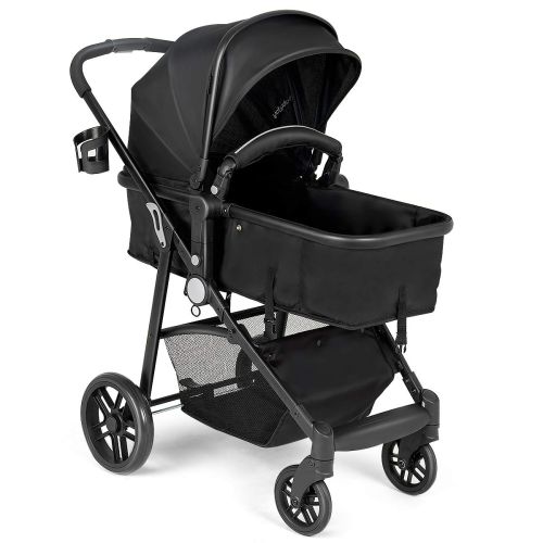 Coche de Bebé Convertible 2 en 1 Negro Baby Joy, Sin Empaque, 22222200108866, 15