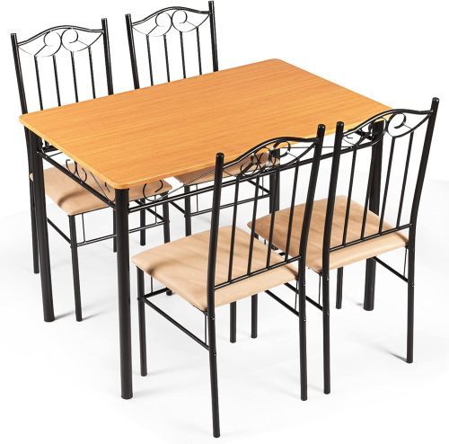 Juego de Comedor 5 Piezas Costway, Sin Empaque, 22222200108876, 15
