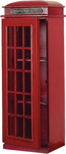 Mueble de Almacenamiento Estilo Cabina de Telefono Rojo, Sin Empaque, 22222200111357, 15