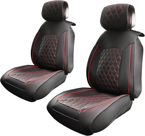 Fundas de Asientos Delanteros Para Carro Toyota Tacoma Negro/Rojo, Caja Dañada, 22222200072104, 7.2