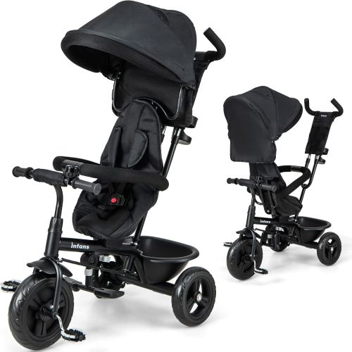 Triciclo Para Niños 6 en 1 Infans Negro, Sin Empaque, 22222200109884, 15
