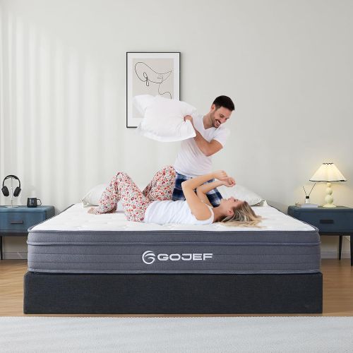 Colchón Híbrido de Espuma Viscoelástica Gojef 10 Pulgadas Talla Queen, Caja de Empaque Dañada, Metodo de Envio Limitado por Peso, 15, 22222200119247