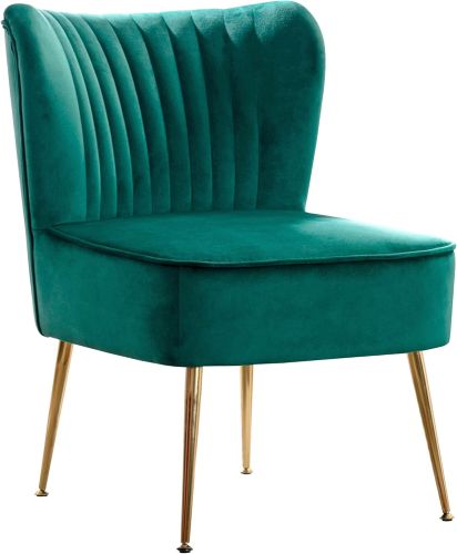 Silla de Terciopelo Moderno WestinTrends Verde 22 Pulgadas, Sin Empaque, 22222200096704