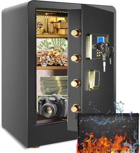 Caja Fuerte Grande Diosmio 4.5Cu Negra/Dorado, Sin Empaque, Metodo de Envio Limitado Por Peso, 15, 22222200119176