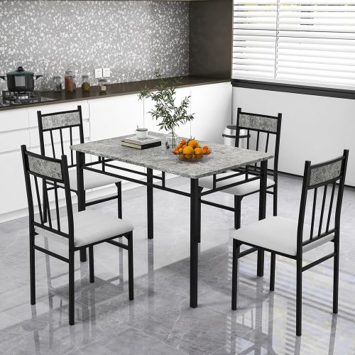 Juego 5 Piezas de Comedor Gris/Negro, Sin Empaque, ENVÍO LIMITADO POR PESO, 22222200108760, 15