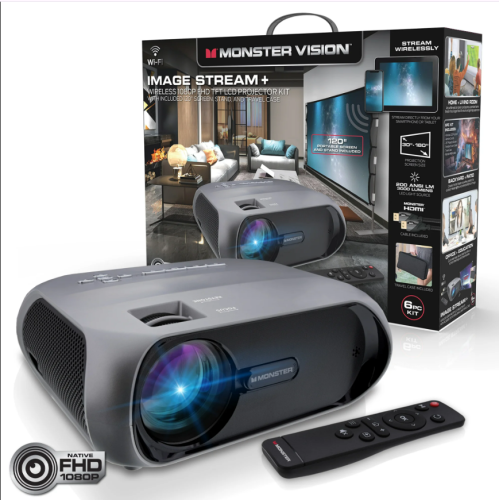Proyector Inalámbrico Monster Visión Image-Stream, Caja Dañada, 99999900341226, 6.2