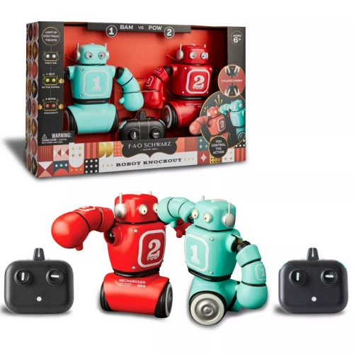 Juguete Boxeo Con Control Remoto FAO Schwarz Robot Knockout, Empaque Dañado, 22222200108061, 14