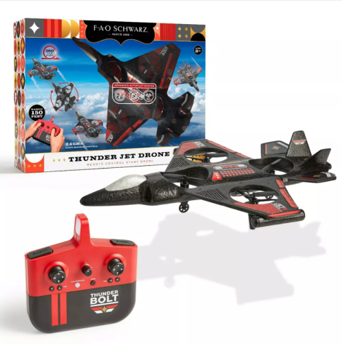Drone de Juguete  FAO Schwarz Thunderbolt Jet X2, Empaque Dañado, 22222200107952, 14