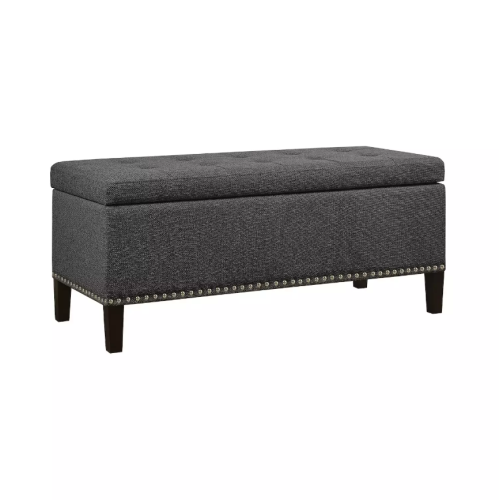 Banco Ottoman de Almacenamiento Gris Oscuro, Sin Empaque, 22222200111360, 15