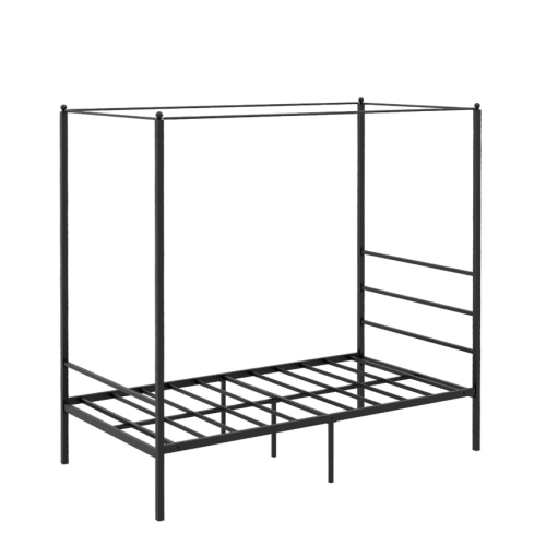 Cama Con Dosel de Metal Individual Negra, ENVÍO LIMITADO POR PESO, 22222200110374, 15