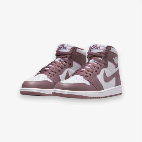 Tenis Nike Air Jordan 1 Retro Para Hombre Blanco/Morado Claro Talla 43 EUR, Empaque Dañado, 22222200117490, 6.2