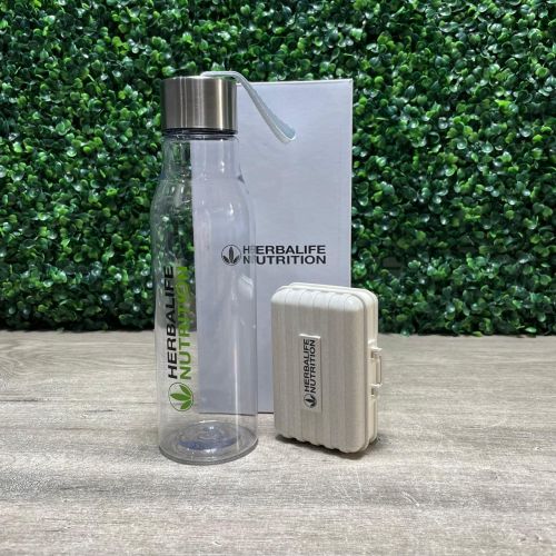 Set Botella y Pastillero Herbalife Nutrition, Empaque Dañado, 22222200113410, 3.2
