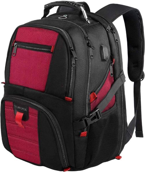 Mochila de Viaje Yorepek 17 Pulgadas Negro Roja Sin Empaque 1.1 99999900233405