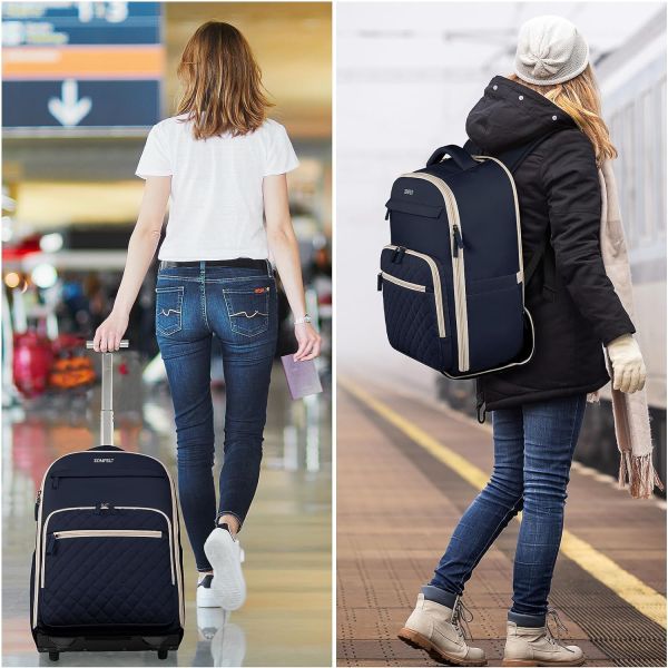 ZOMFELT Mochila con ruedas para mujer mochila de viaje con ruedas Sin empaque 0 99999900225130